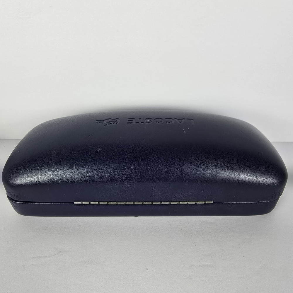 Lacoste Navy Hard Clamshell Eyeglass Sunglass Case Only - Picture 5 of 8
